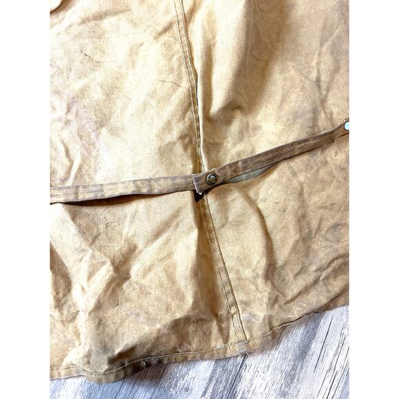 VTG CC Filson Tin Cloth Oil Waxed Duster Coat Mens Size 42 Brown W/ Wool Vest - Picture 7 of 10